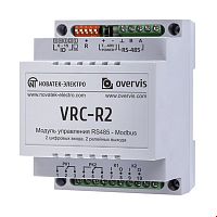 VRC-R2 - импульсное реле для управления двумя нагрузками по протоколу Modbus или кнопочными выключателями (модуль ввода-вывода)