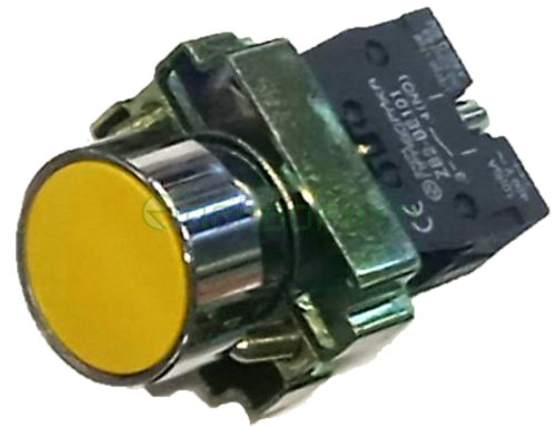 LAY5-BA51 - кнопка Н.Р. с желтым толкателем