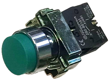 LAY5-BL31 - кнопка Н.Р. с зеленым выступающим толкателем